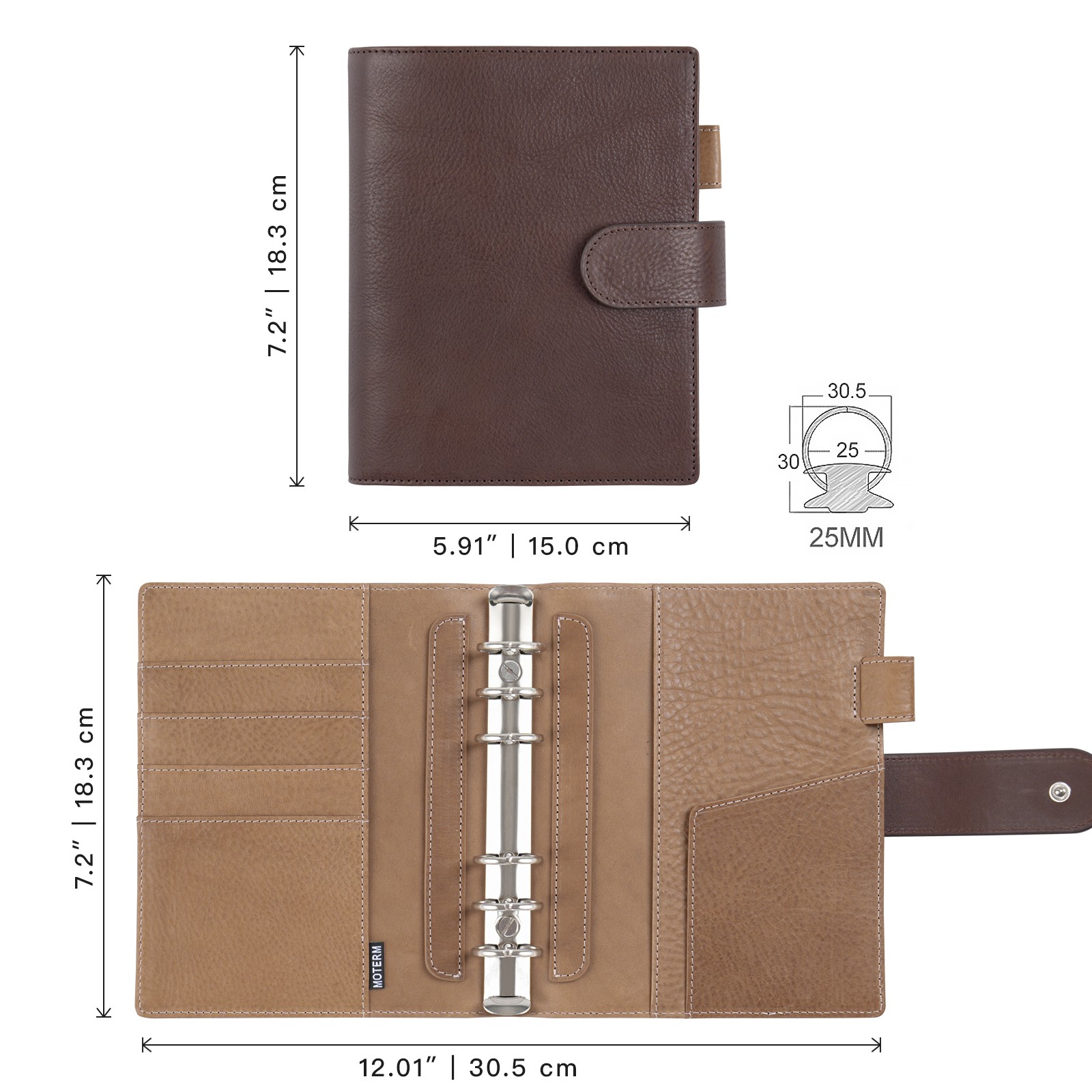 Moterm Franklin Covey Compact  – Vintage Leather Journal Notebook Bewertung und Preis