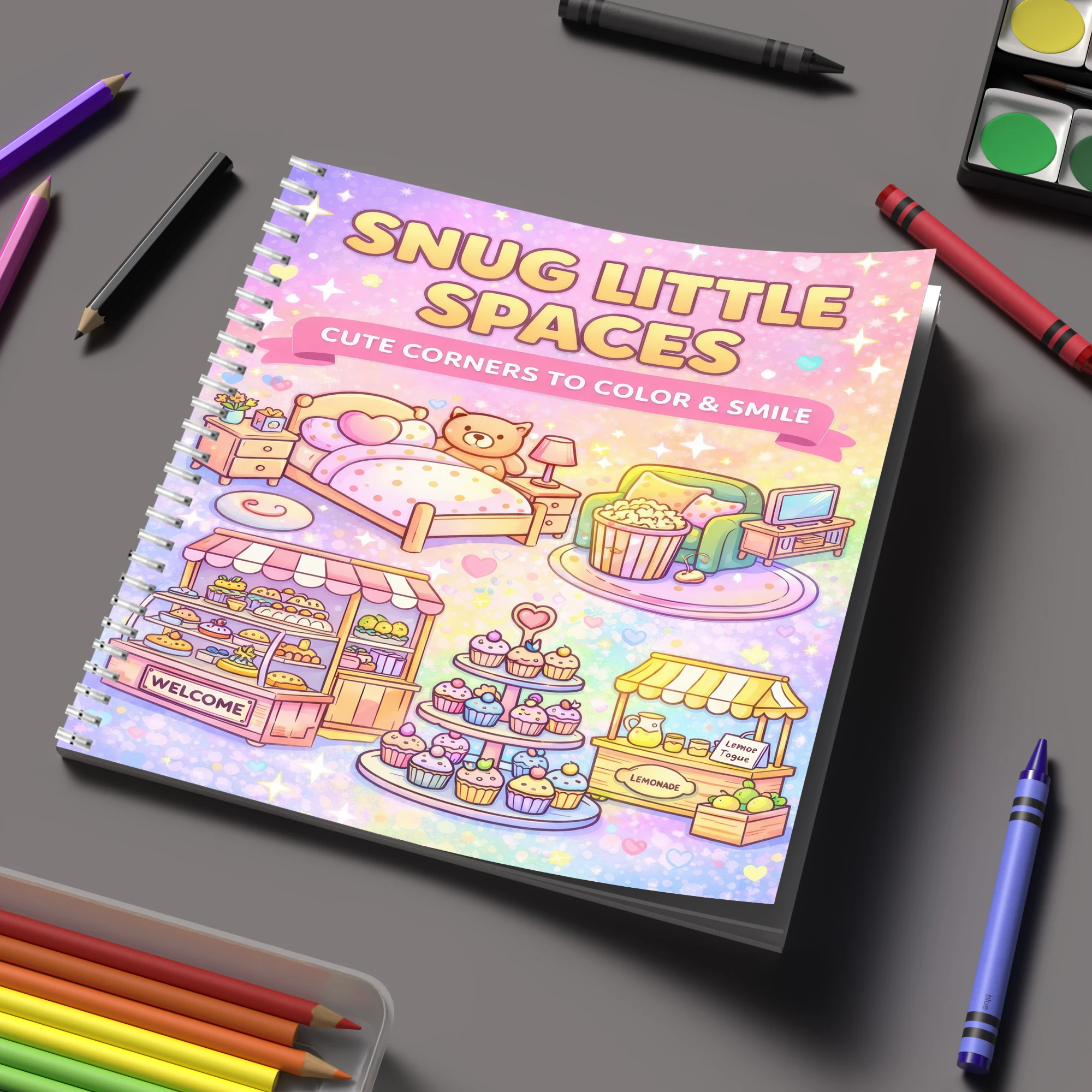 Malbuch „Kleine Räume“ für Erw – Adult Coloring Book Stress Relief Bewertung und Preis