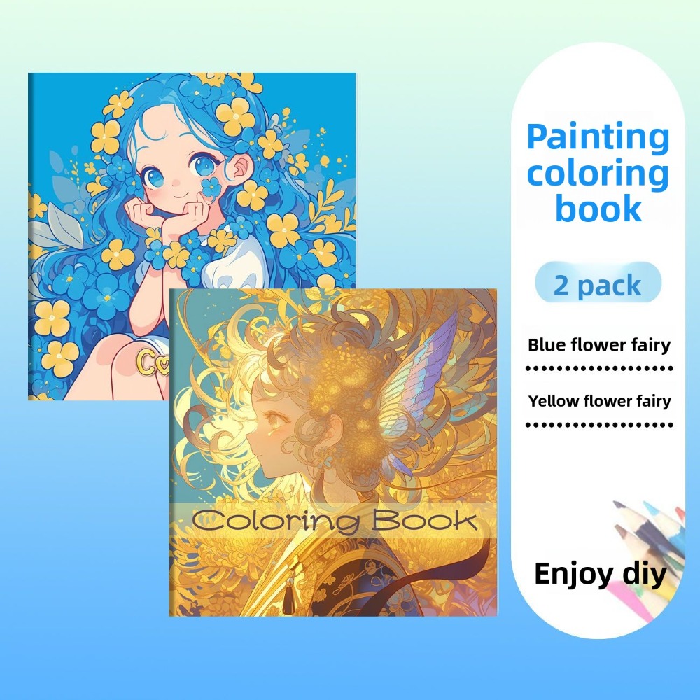 Malbuch mit Blumenfee-Motiv, k – Adult Coloring Book Stress Relief Bewertung und Preis
